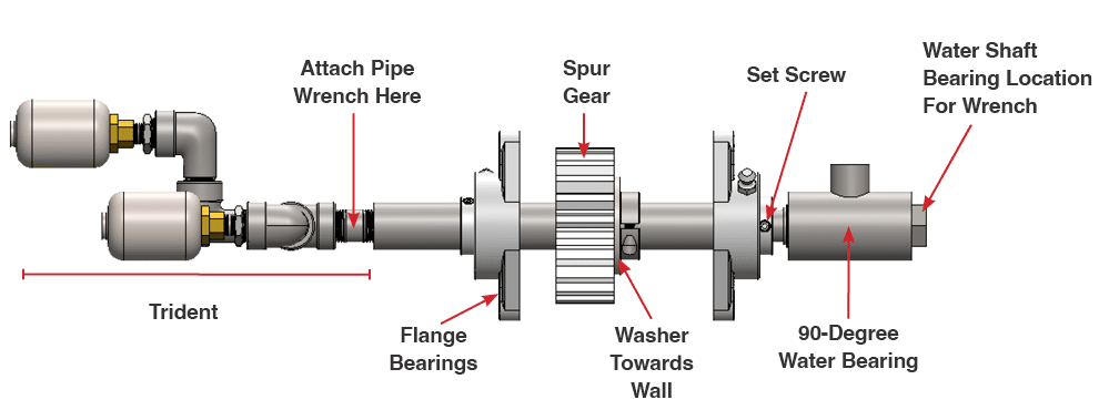 Water shaft assembly