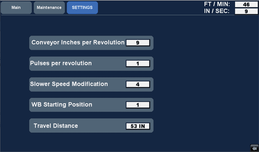 wb HMI Settings Screen